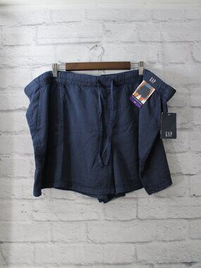Gap XXL Navy Blue 100% Lyocell Drawstring Pull On Summer Casual Comfort Shorts